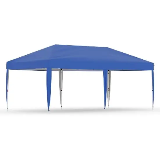 10X10FT Pop Up Canopy, Easy Up Canopy for Parties, Adjustable Heights, Portable Gazebo with Wheeled Bag, Ideal for Beach, Patio, Garden, Deck image {2}