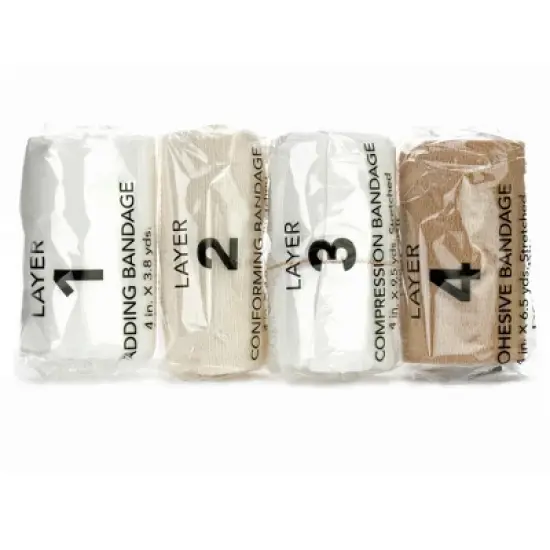 FlexPress4 Elastic 4 Layer Compression Bandage System Brown NonSterile Multiple Sizes 1 Ct image {2}