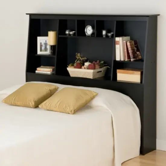 Full/Queen Tall Slant Back Bookcase Headboard - Prepac image {1}