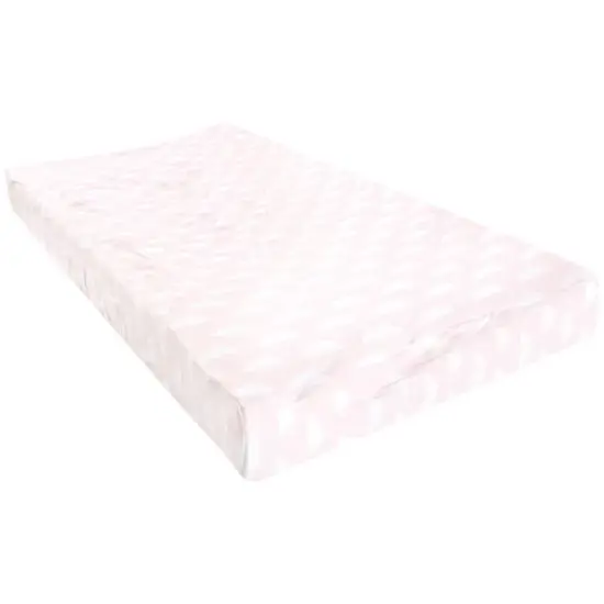 Luvable Friends Infant Girl Fitted Changing Pad Cover, Girl Basic Elephant, One Size image {3}