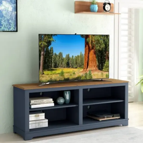 58" Modern Style TV Stand For TVs Up To 65" Navy - Festivo image {5}