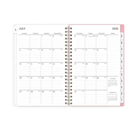 Blue Sky 5"x8" 2025-2026 Weekly/Monthly Wirebound Frosted Quandra Multi image {5}