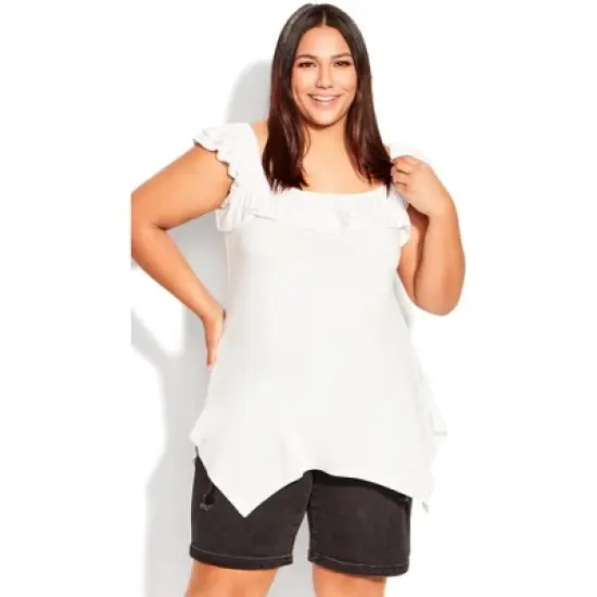 Women's Plus Size Serena Top  - White | EVANS image {4}
