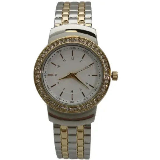 OLIVIA PRATT TEXTURED AND RHINESTONE DETAL BANGLE WATCH image {7}