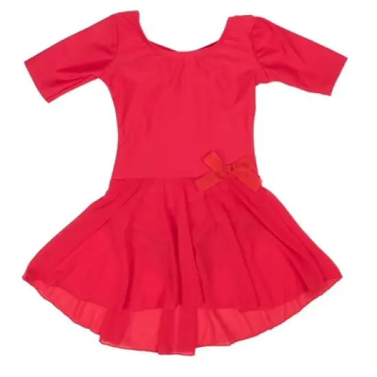 Leveret Girls Elbow Sleeve Skirt Leotard image {18}
