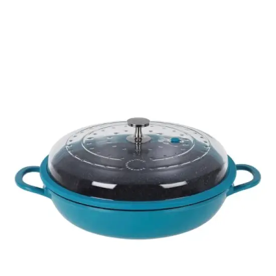 Curtis Stone 4-Quart Cast Aluminum Pan with Glass Lid image {5}