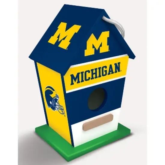 MasterPieces Team Logo Wood Birdhouse - NCAA Michigan Wolverines image {1}