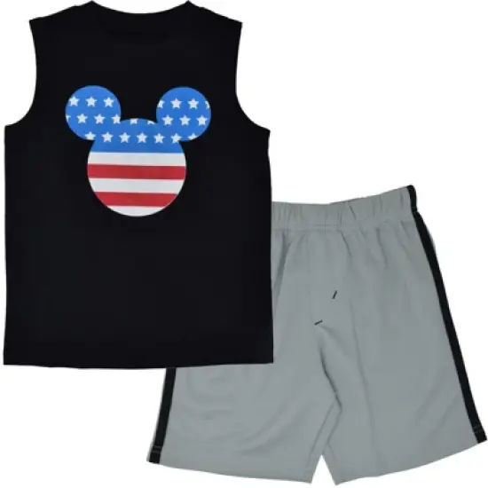 Disney Mickey Mouse Athletic Tank Top and Mesh Shorts Toddler to Little Kid image {10}