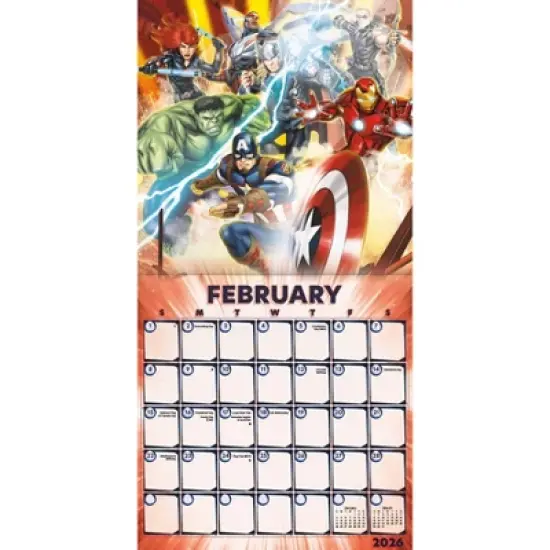 Marvel 2026 Avengers 12"x12" Wall Calendar image {2}