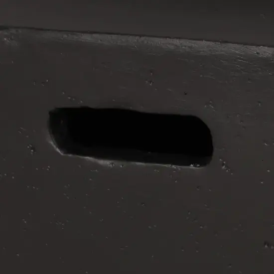 Berwick Outdoor Light Weight Concrete Wood Burning Square Fire Pit Dark Gray - Christopher Knight Home image {9}