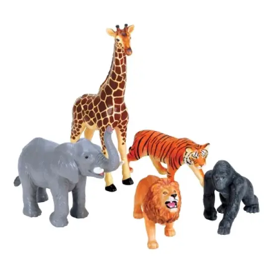 Kaplan Early Learning Company Jumbo Animals Set of 18 - Farm, Jungle, & Pets image {5}