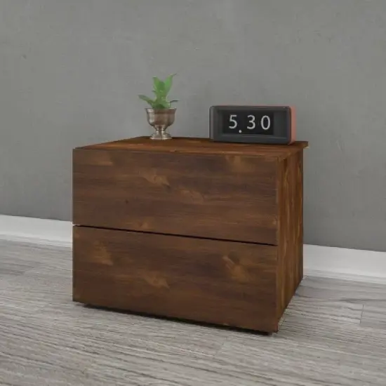 2 Drawer Nightstand Truffle - Nexera image {1}