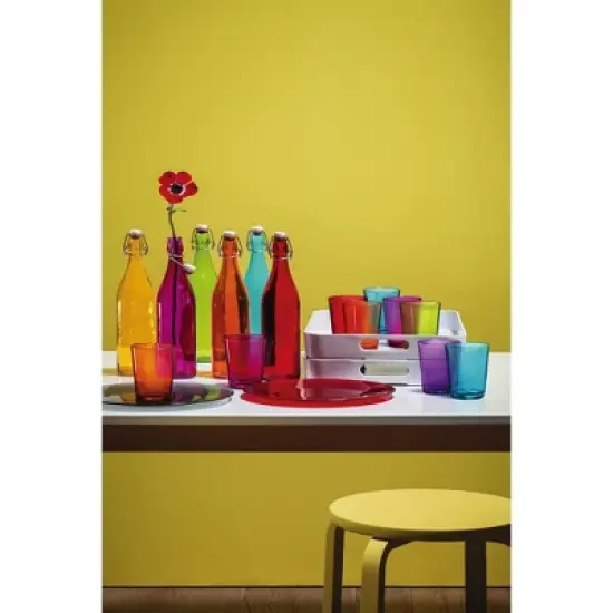 Bormioli Rocco Giara Beverage Bottle with Clamp Lid, 33.75 oz - Leakproof Glass Container - Stylish Drinkware Storage - Made in Italy (Green) image {3}