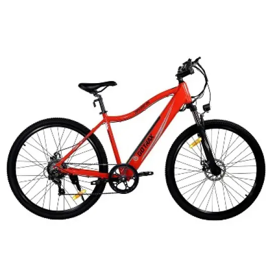 GOTRAX Adult Alpha 29" Step Over Electric Cruiser Bike - Red image {6}