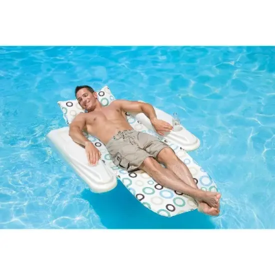 Poolmaster Swimming Pool Adjustable Floating Chaise Lounge - Rio Sun/Mod Dots image {3}