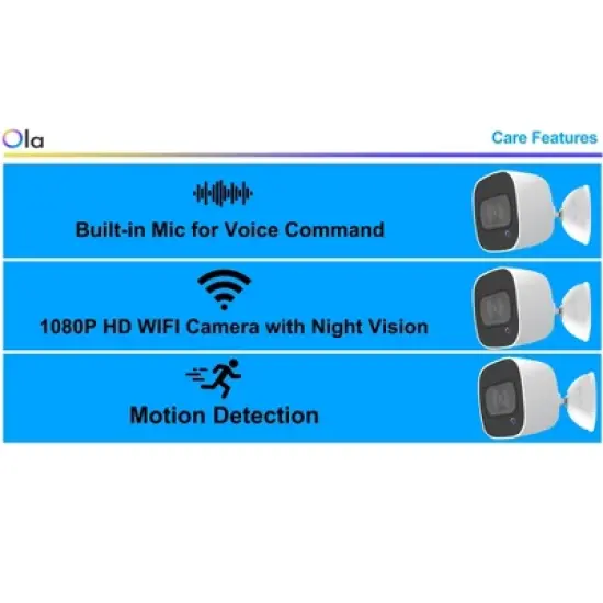 Ask OLA! 2 Way Voice Command Smart Security Camera 10 Pack image {4}