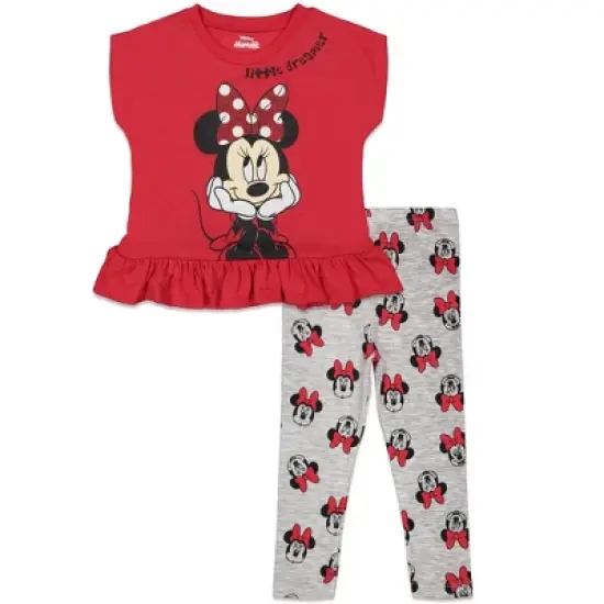 Disney Minnie Mouse Girls T-Shirt and Leggings Outfit Set Toddler  image {12}