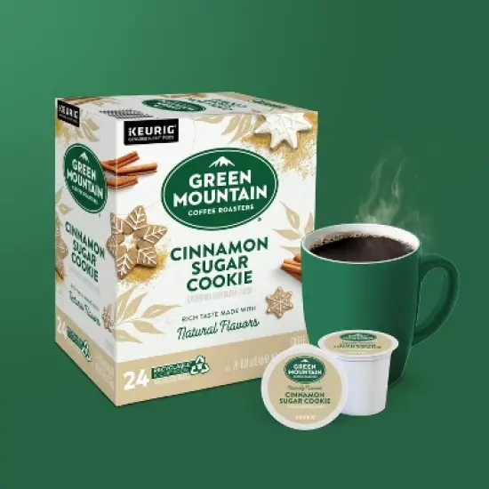 24ct Green Mountain Coffee Cinnamon Sugar Cookie Keurig K-Cup Coffee Pods Flavored Coffee Light Roast image {4}