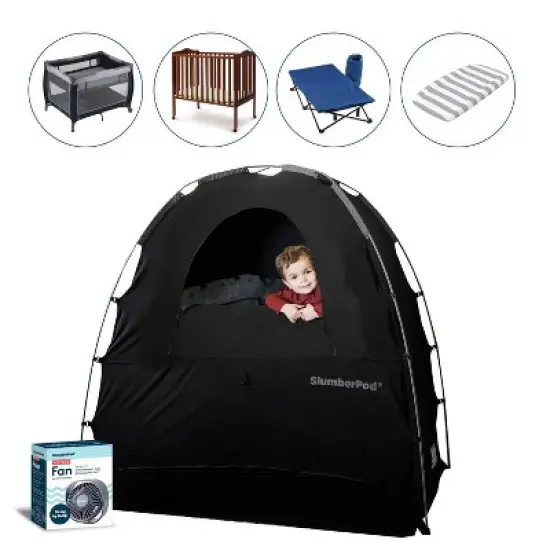 SlumberPod Portable Privacy Pod Blackout with Fan  image {2}