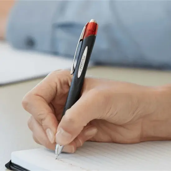 uni-ball uni Jetstream RT Ballpoint Pens Fine Point 0.7mm Black Ink Dozen (62152) image {5}