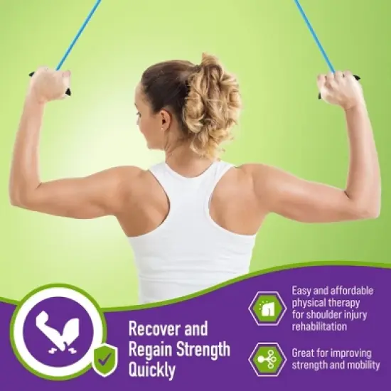 Mars Wellness Economy Overhead Overdoor Shoulder Therapy System - Plastic Handles image {1}