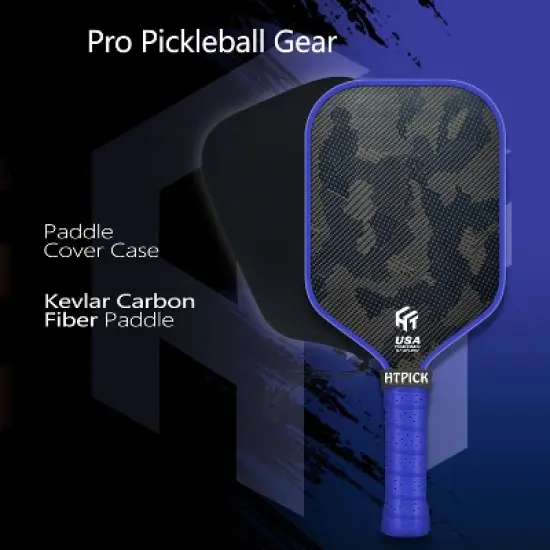Aukfa Carbon Fiber Pickleball Paddle &ndash; Cold Pressed Multi-Layer Design, 16mm Polypropylene Core, Fabric Surface, Elongated Shape image {2}