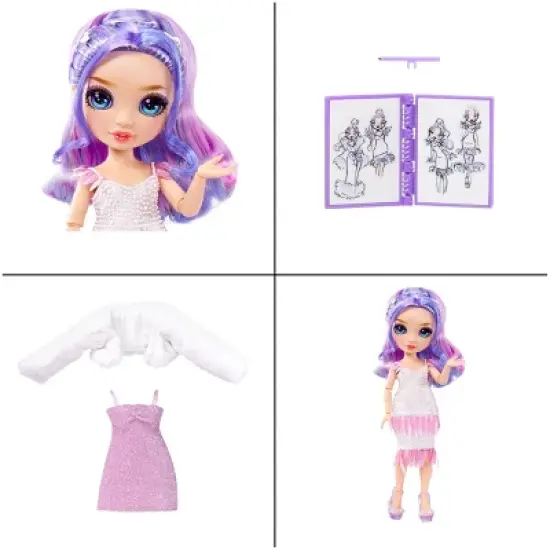 Rainbow High Fantastic Fashion Violet Willow 11" Fashion Doll w/ Playset image {4}