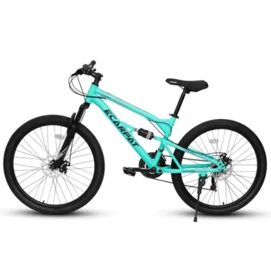 Gulches Aluminum Frame Mountain Bike (Blue/Black), 21-Speed Drivetrain, Shock-Absorbing Fork, 26&times;2.325" Tires, Double Disc Brakes image {9}