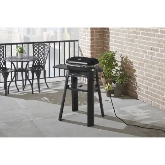 Weber Lumin Compact Electric Grill Stand: Outdoor Prep Station, Weather-Resistant, No Assembly Required image {1}