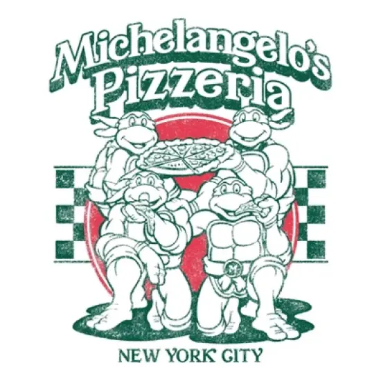 Men's Teenage Mutant Ninja Turtles Pizza Short Sleeve Graphic T-Shirt - White image {2}