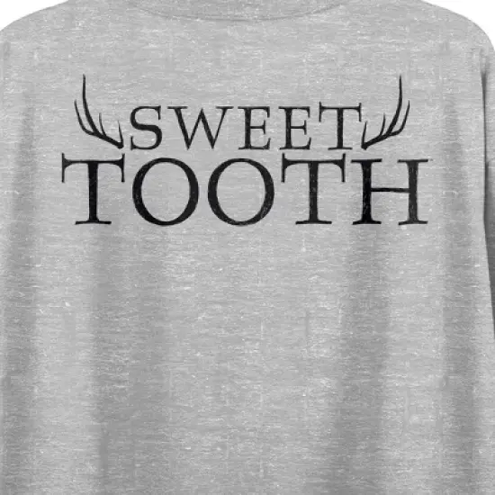 Sweet Tooth Gus Key Art Crew Neck Short Sleeve Gray Heather Women's Crop T-shirt image {3}