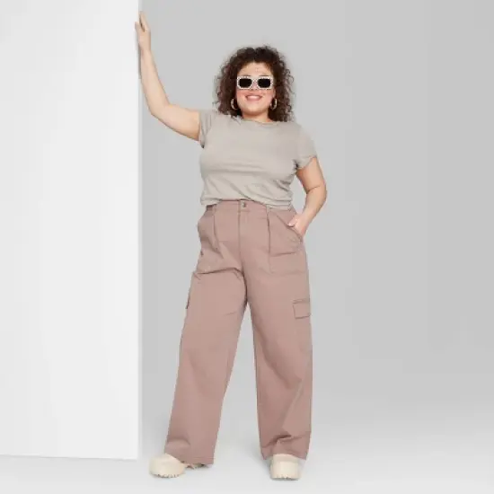 Women's High-Rise Straight Leg Cargo Pants - Wild Fable&trade; image {4}