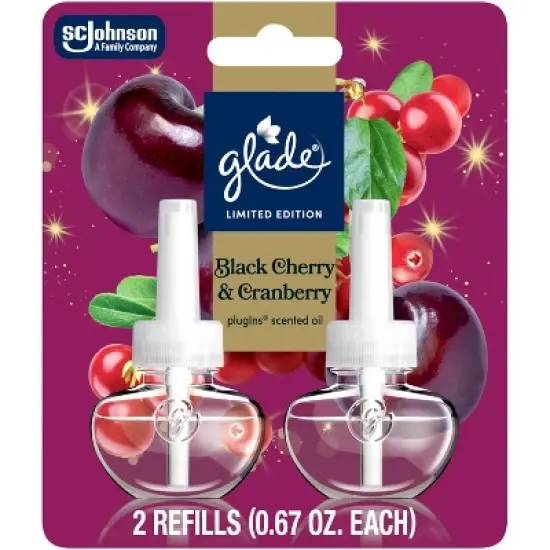 Glade PlugIns Scented Oil Air Freshener Refills - Black Cherry & Cranberry - 1.34 fl oz/2ct image {12}