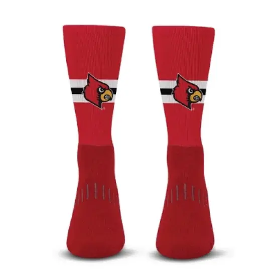 NCAA Louisville Cardinals Streak Team Color Crew Socks - L image {1}