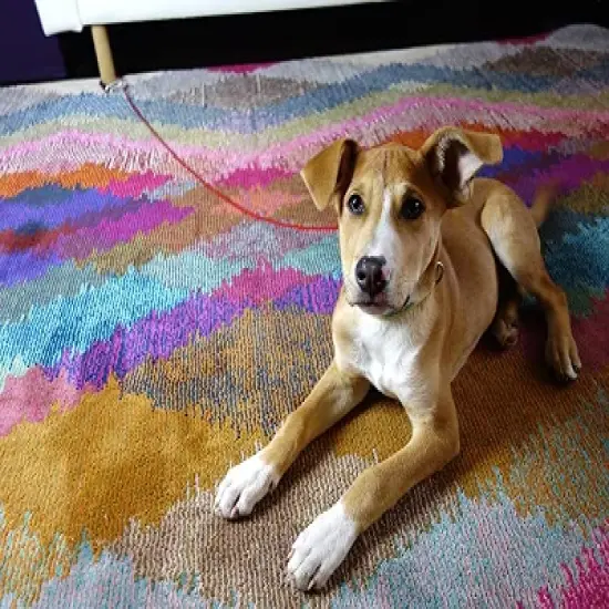 Leashboss 5ft Dog Tether Tie Out Cable, Classic Red image {1}