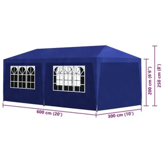 vidaXL Party Tent 10'x20' Blue image {5}