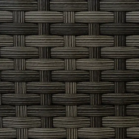 Barry 5pc Patio Teak Wood Wicker Round Dining Set - International Home Miami image {4}