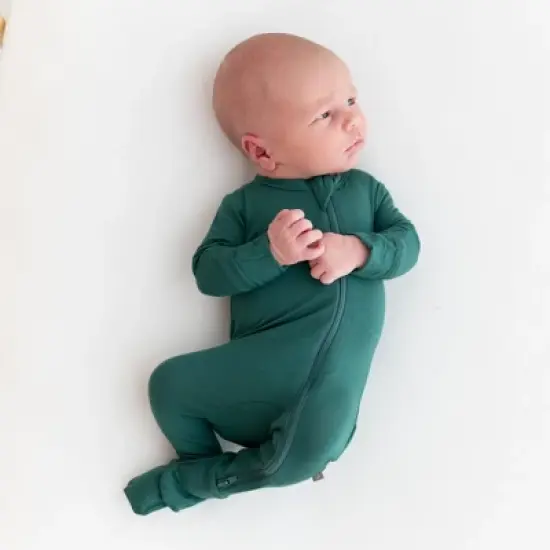 Kyte Baby Zippered Footie in Emerald image {3}