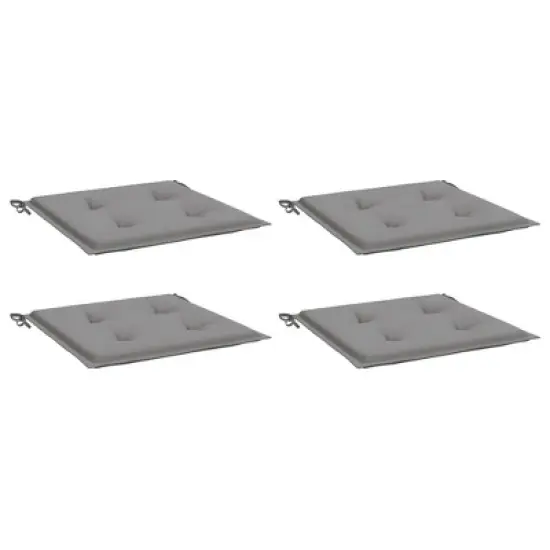 vidaXL Chair Cushion Set of 4 Grey Oxford fabric (100% polyester) image {2}