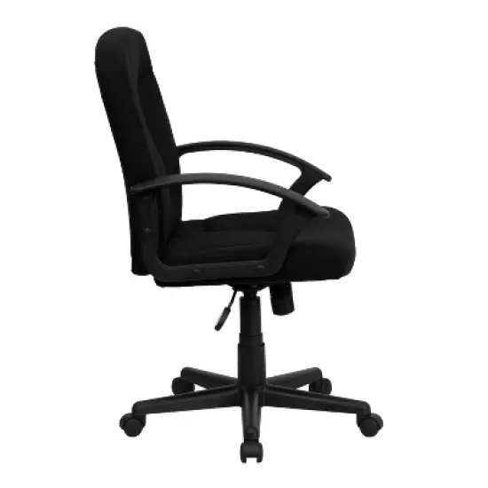 Emma and Oliver Mid-Back Fabric Executive Swivel Office Chair with Nylon Arms image {7}