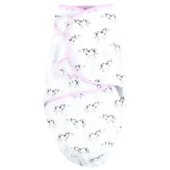 Hudson Baby Infant Girl Quilted Cotton Swaddle Wrap 3pk, Girl Farm Animals, 0-3 Months image {4}