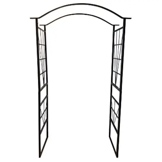 Elegance Garden Arch &ndash; Decorative Black Steel Outdoor Garden Archway (82" H &times; 46" W &times; 17.75" D) image {8}