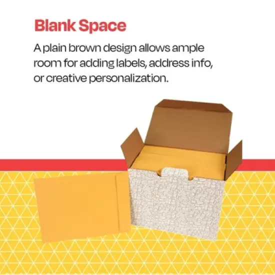 School Smart No Clasp Envelopes with Gummed Flap, 9 x 12 Inches, Kraft Brown, Pack of 250 image {5}