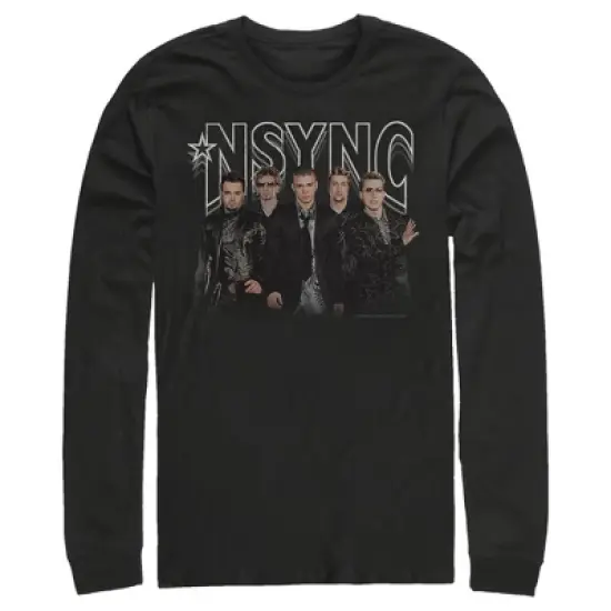 Men's NSYNC Rocker Band Pose Long Sleeve Shirt image {3}