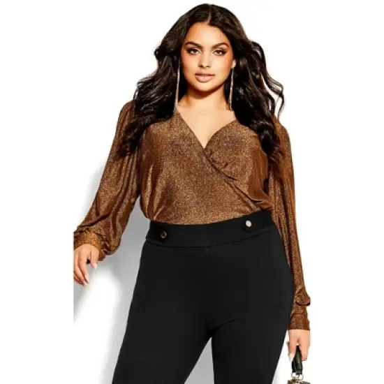 Women's Plus Size Party Fever Pant - black | CITY CHIC image {2}