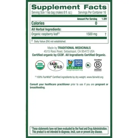 Traditional Medicinals Raspberry Leaf image {3}