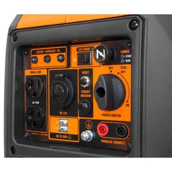 WEN 56235i Quiet Ultra Light 2350W Portable Inverter Generator with Fuel Shut Off image {3}