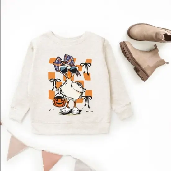 The Juniper Shop Halloween Goose Youth Sweatshirt - L - Natural image {5}