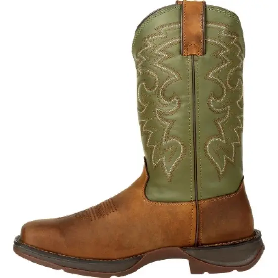 Men's Brown Rebel by Durango Coffee & Cactus Pull-On Western Boot Size 8.5 image {4}