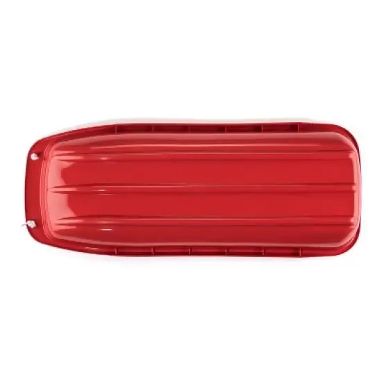 Lucky Bums Kids 48 Inch Single Person Plastic Snow Toboggan Sled for All Winter Conditions with Pull Rope for Children Ages 8 to 15, Red (3 Pack) image {3}